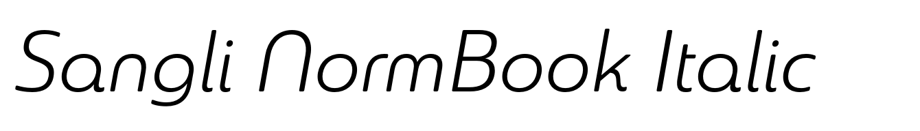 Sangli NormBook Italic